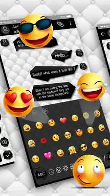 Play SMS Black White Keyboard