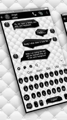 Play SMS Black White Keyboard