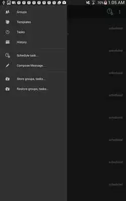 Play SMS Email groups and scheduler