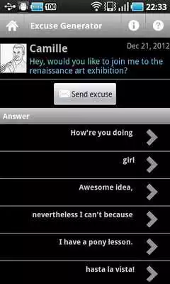 Play SMS Excuse Builder