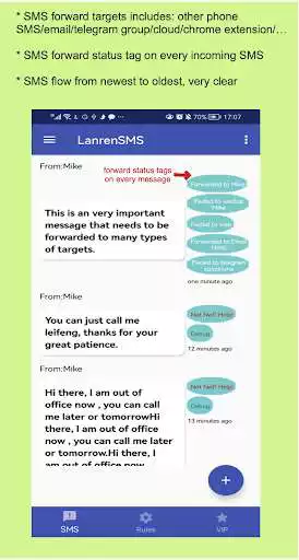 Play SMS Forwarder