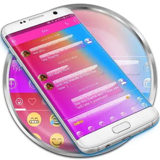 Run free android online SMS Messages Glass Gradient Theme APK