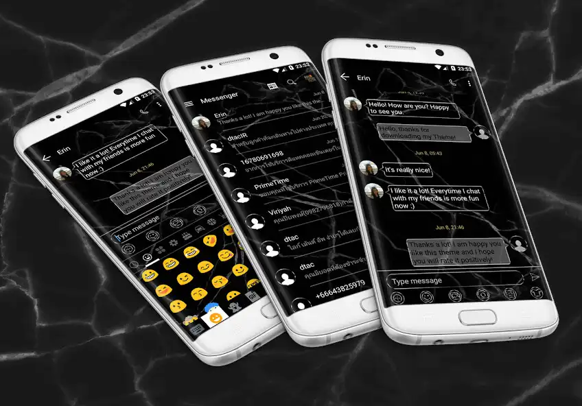 Play SMS Messages Marble Black Theme Play SMS Messages Marble Black Theme