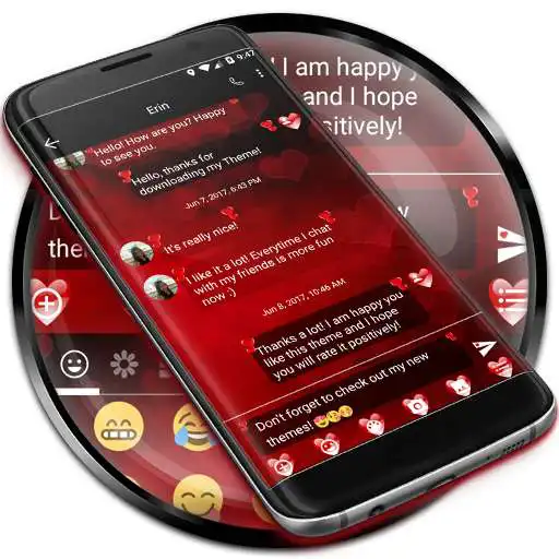 Free play online SMS Messages Valentine Hearts  APK
