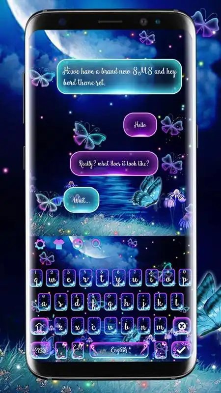Play SMS Neon Fairyland Keyboard Theme