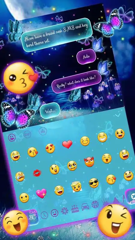 Play SMS Neon Fairyland Keyboard Theme