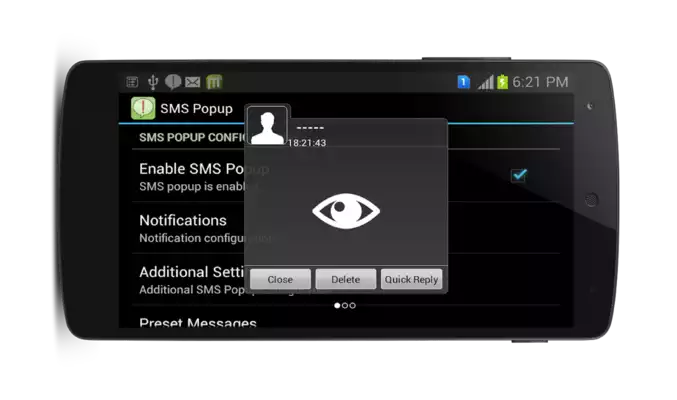 Play SMS Popup