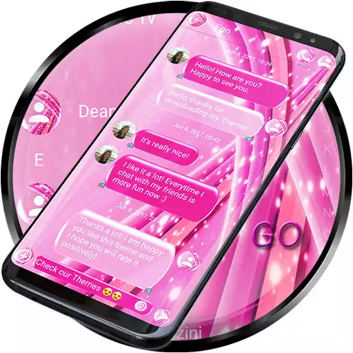 Play SMS Theme Sparkling Pink love APK Play SMS Theme Sparkling Pink love APK