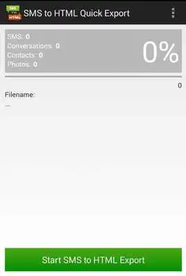 Play SMS to HTML Quick Export