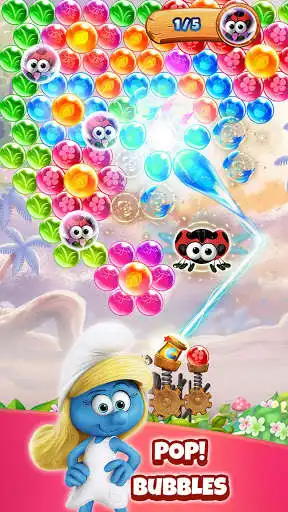 Play Smurfs Bubble Shooter Story  and enjoy Smurfs Bubble Shooter Story with UptoPlay
