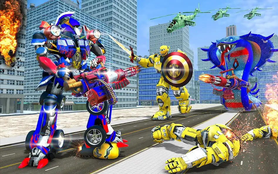 Play Snake Game Robot Shooting as an online game Snake Game Robot Shooting with UptoPlay