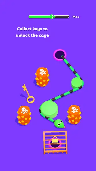 Play Snake Puzzle - Untangle Snake as an online game Snake Puzzle - Untangle Snake with UptoPlay
