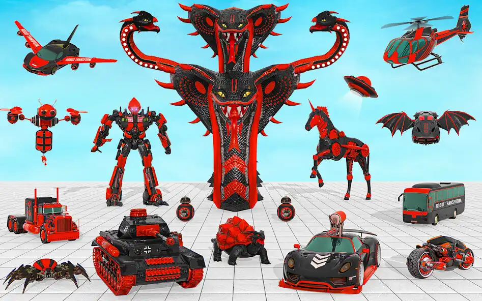 Play Snake Robot Car Transformation as an online game Snake Robot Car Transformation with UptoPlay