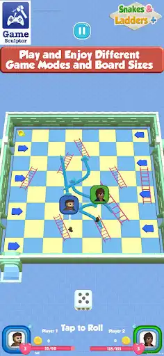 Play Snakes and Ladders Plus - Free Board Game as an online game Snakes and Ladders Plus - Free Board Game with UptoPlay