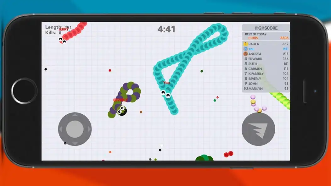 Play Snake Slither Games: Worm Zone as an online game Snake Slither Games: Worm Zone with UptoPlay