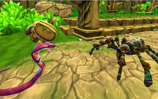 Play Snake Survival : 3d Jungle simulator game as an online game Snake Survival : 3d Jungle simulator game with UptoPlay