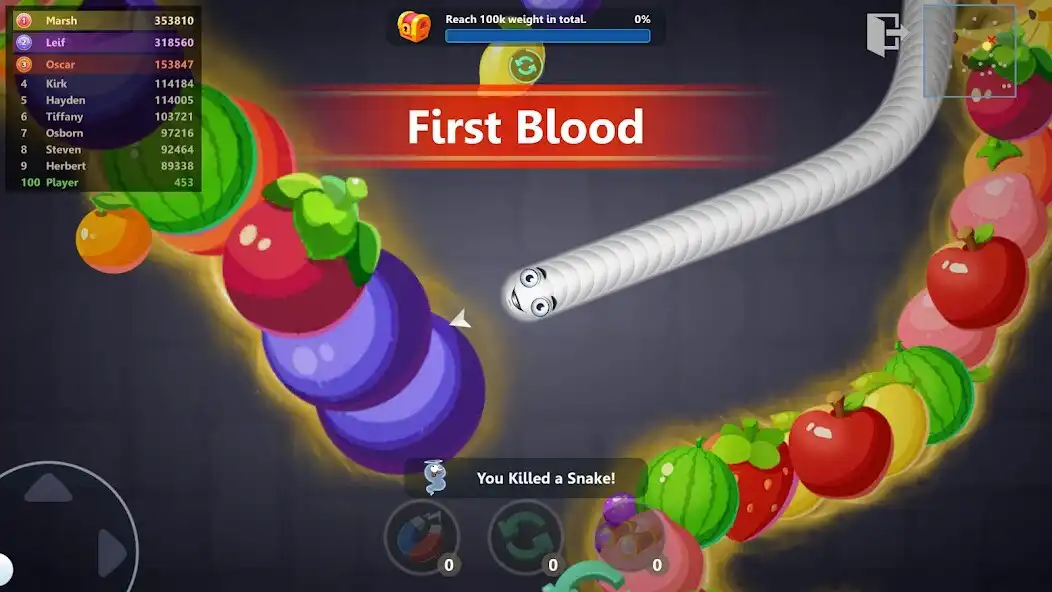 Play Snake War: Hungry Worm.io Game as an online game Snake War: Hungry Worm.io Game with UptoPlay