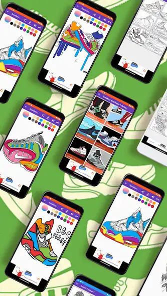 Play Sneakers and Shoes Coloring  and enjoy Sneakers and Shoes Coloring with UptoPlay