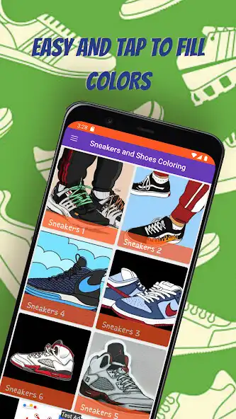 Play Sneakers and Shoes Coloring as an online game Sneakers and Shoes Coloring with UptoPlay
