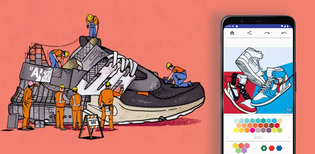Play Sneakers Coloring Book  and enjoy Sneakers Coloring Book with UptoPlay
