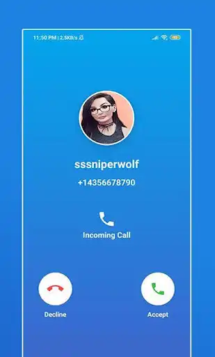 Play Sniperwolf Fake Call as an online game Sniperwolf Fake Call with UptoPlay