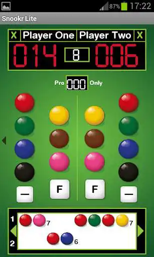 Play Snooker Score Lite (Snookr)  and enjoy Snooker Score Lite (Snookr) with UptoPlay