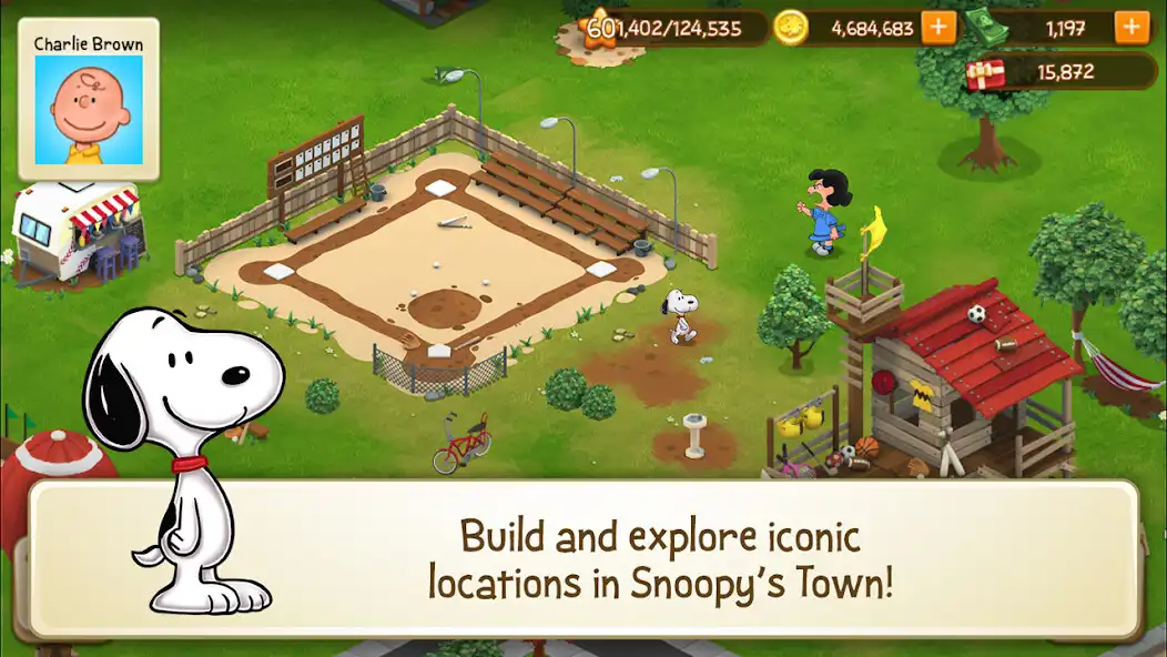 Play Snoopys Town Tale CityBuilder as an online game Snoopys Town Tale CityBuilder with UptoPlay