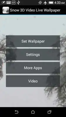 Play Snow 3D Video Live Wallpaper