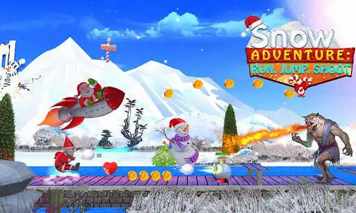 Play APK Snow Adventure Run, Jump, Shoot  and enjoy Snow Adventure Run, Jump, Shoot with UptoPlay com.gamerstech.snowadventure.arcade.running.jumping.shooting.gamefree