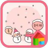 Free play online snow and dodol launcher theme APK