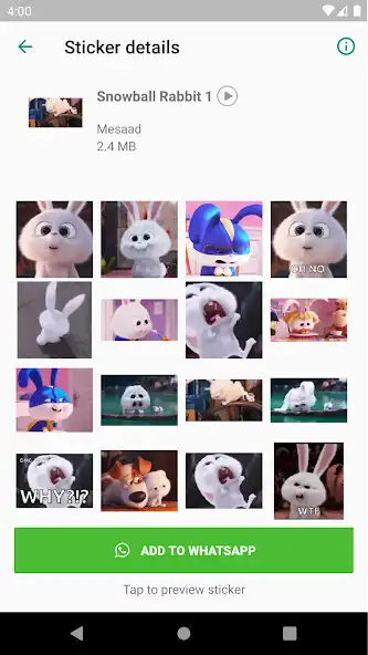 Play Snowball Rabbit Stickers  and enjoy Snowball Rabbit Stickers with UptoPlay