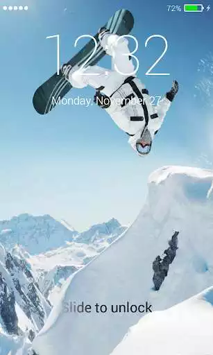 Play Snowboarding Lock Screen as an online game Snowboarding Lock Screen with UptoPlay