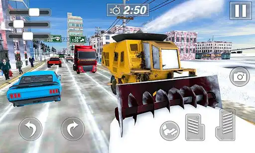 Play Snow Excavator Gigantic Crane 3D: Snow Plow Game  and enjoy Snow Excavator Gigantic Crane 3D: Snow Plow Game with UptoPlay