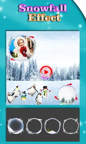 Play Snowfall Photo Video Maker  and enjoy Snowfall Photo Video Maker with UptoPlay