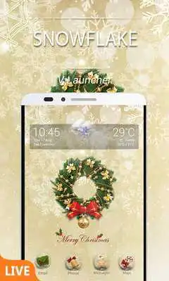 Play Snowflake Dynamic V Launcher Theme