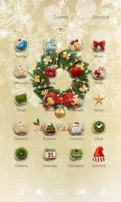 Play Snowflake Dynamic V Launcher Theme