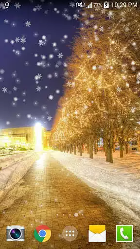 Play Snow Night Live Wallpaper HD  and enjoy Snow Night Live Wallpaper HD with UptoPlay