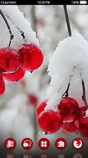 Play Snowy Cherry C launcher Theme  and enjoy Snowy Cherry C launcher Theme with UptoPlay
