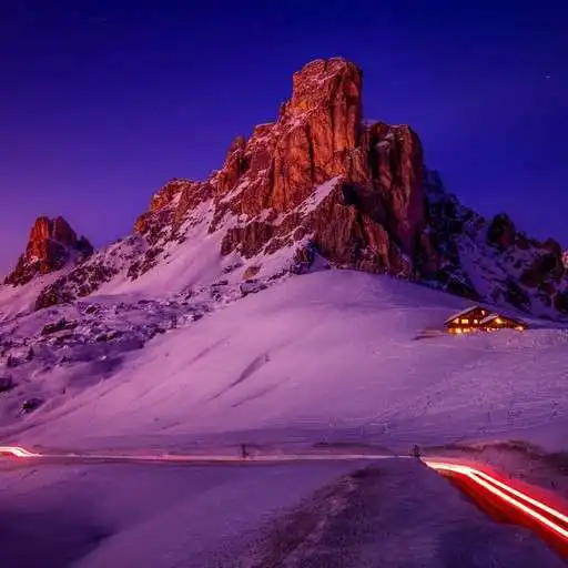 Play Snowy mountain view APK