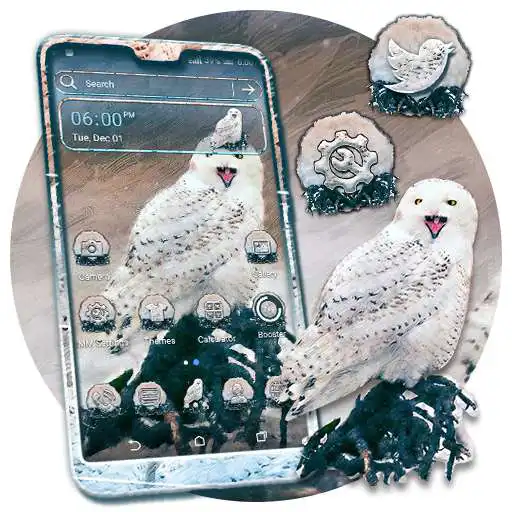 Play Snowy Owl Launcher Theme APK Play Snowy Owl Launcher Theme APK