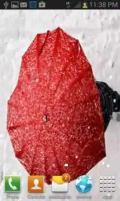Play Snowy Red Umbrella LWP
