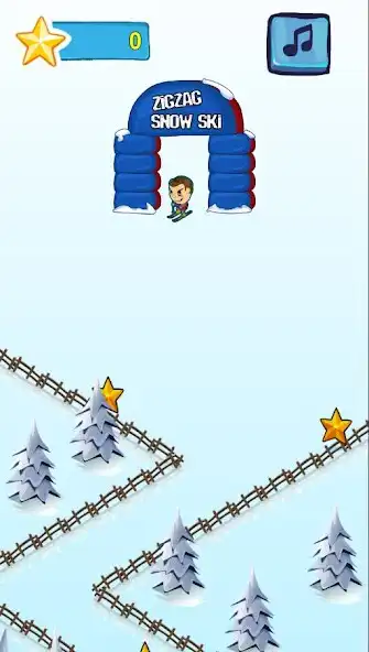 Play Snow ZigZag Ski as an online game Snow ZigZag Ski with UptoPlay