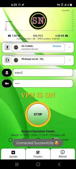 Play SN TUNNEL VPN as an online game SN TUNNEL VPN with UptoPlay
