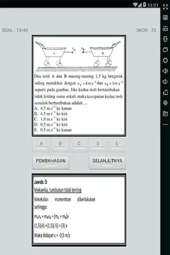Play APK Soal dan Pembahasan UN Fisika SMA / MA  and enjoy Soal dan Pembahasan UN Fisika SMA / MA with UptoPlay com.rumahbelajar.soalfisikasma