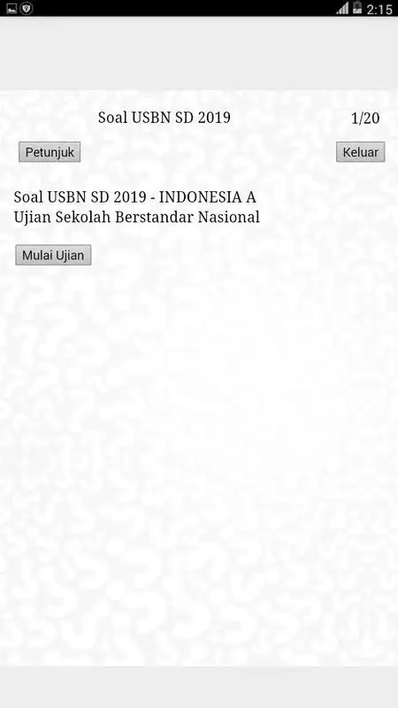 Play Soal UN SD 2019 Terbaru