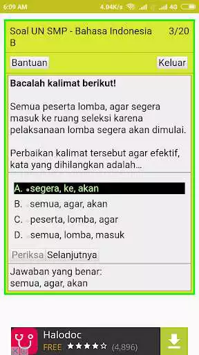 Play APK Soal UN SMP MTs 2020 /UNBK SMP 2020 (Rahasia)  and enjoy Soal UN SMP MTs 2020 /UNBK SMP 2020 (Rahasia) with UptoPlay com.cakrawalailmu12.ujiansmpbocoran2018