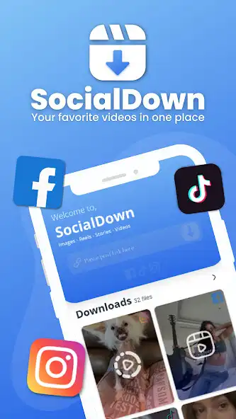 Play SocialDown: no watermark  and enjoy SocialDown: no watermark with UptoPlay