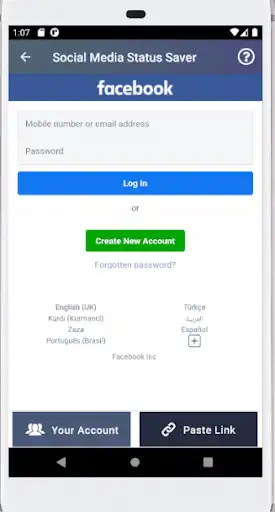Play Social Media Status Saver as an online game Social Media Status Saver with UptoPlay