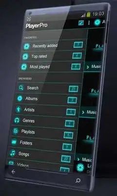 Play Soft glow PlayerPro Skin