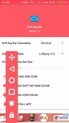 Play Soft Key / Navigation bar